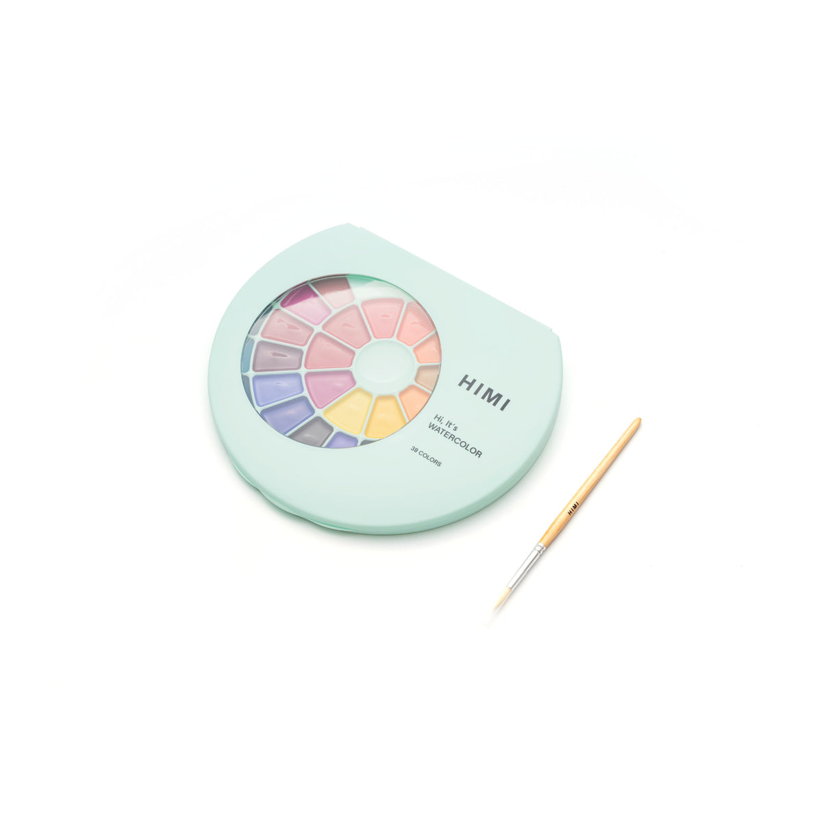 Estojo de Aquarela Semiúmida Himi - 24 Cores - Com Pincel - Roxo HIMI