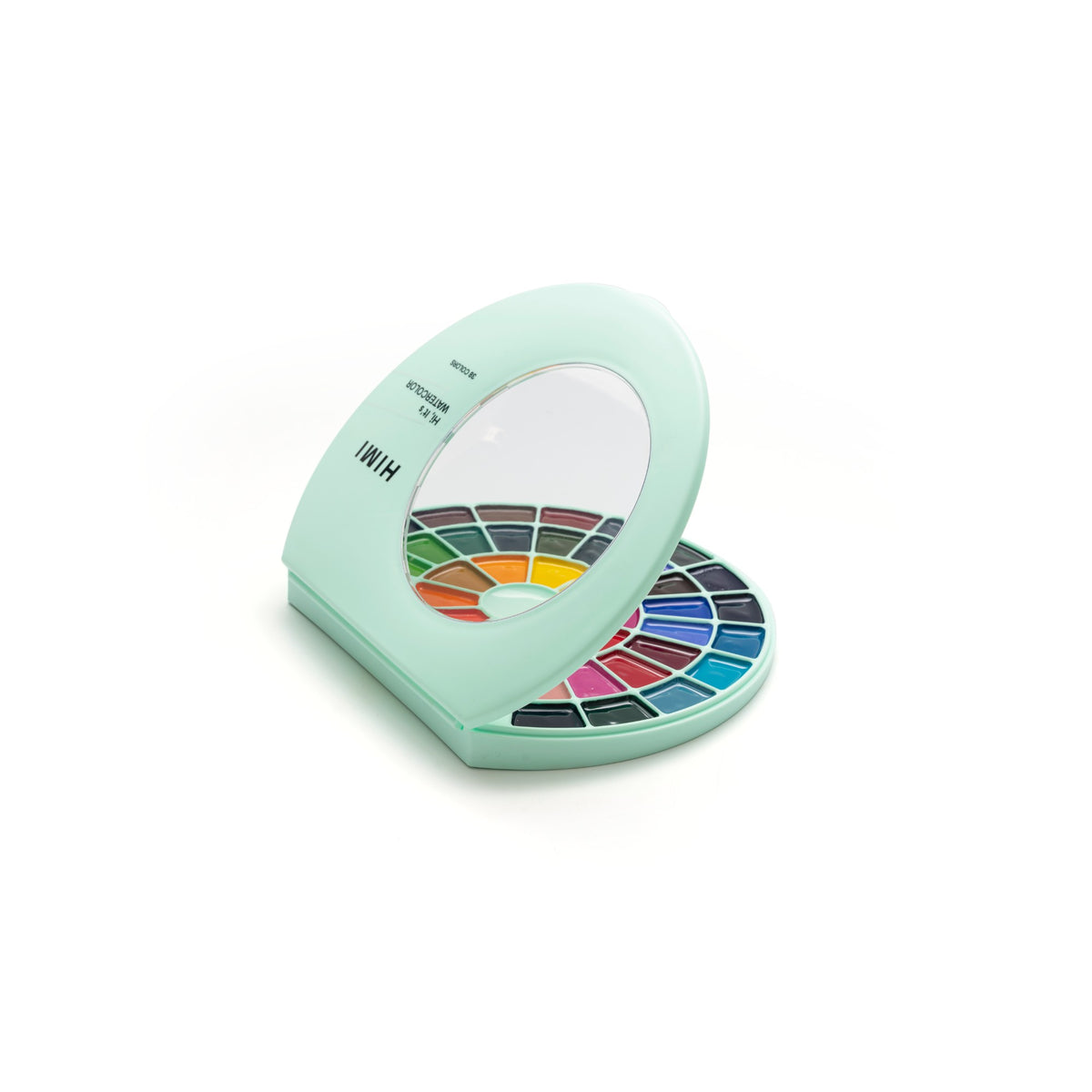 Estojo de Aquarela Semiúmida Himi - 38 Cores - Com Pincel - Verde HIMI