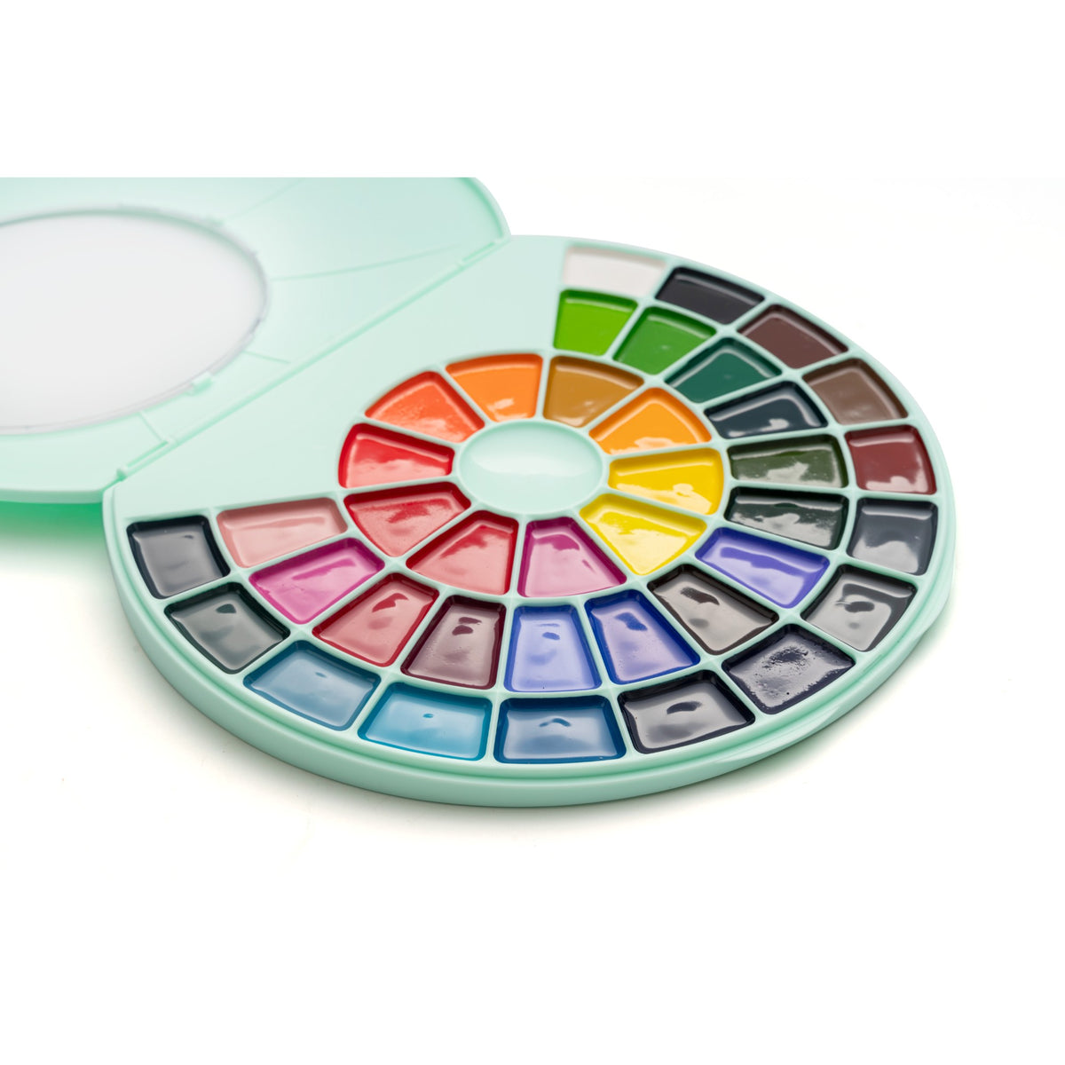 Estojo de Aquarela Semiúmida Himi - 38 Cores - Com Pincel - Verde HIMI