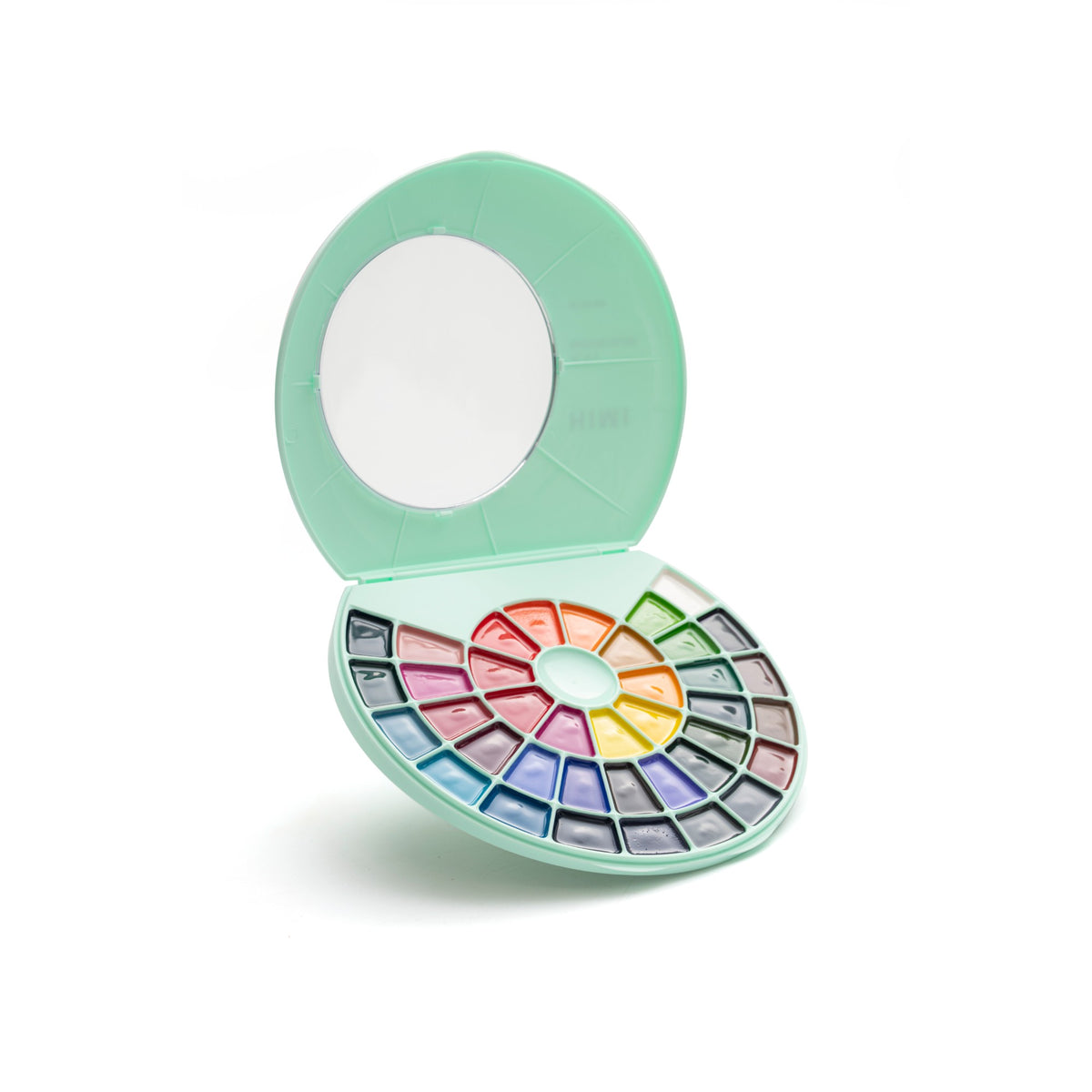 Estojo de Aquarela Semiúmida Himi - 38 Cores - Com Pincel - Verde HIMI