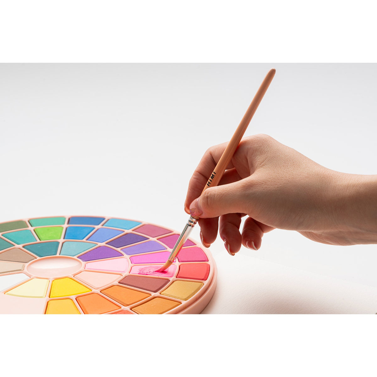 Estojo de Aquarela Sólida Himi - 24 Cores - Com Pincel - Peach HIMI