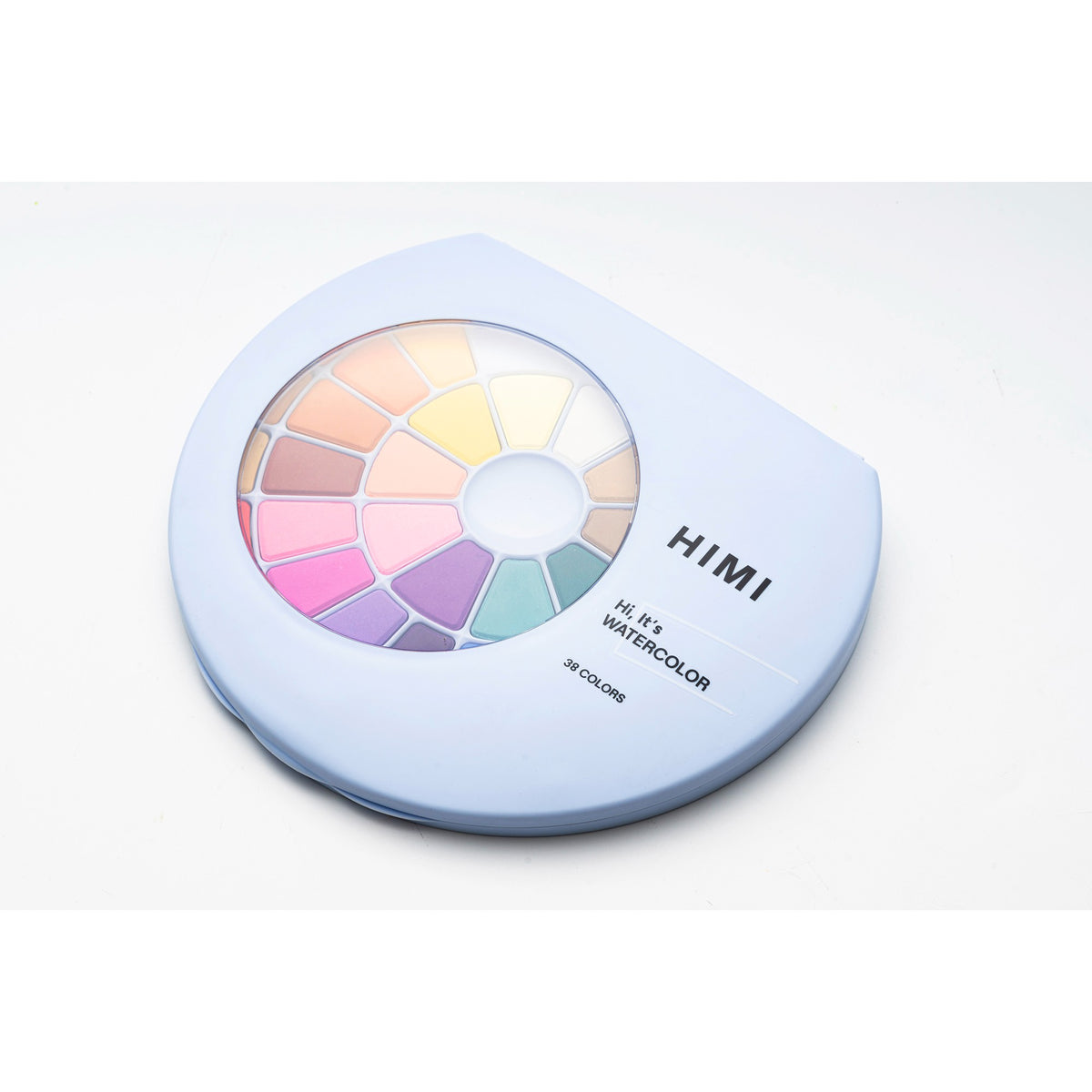 Estojo de Aquarela Sólida Himi - 38 Cores - Com Pincel - Azul HIMI