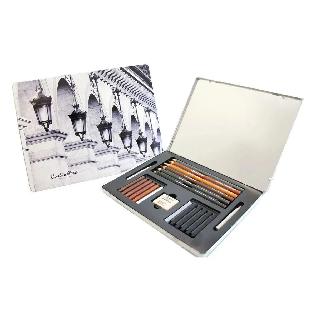 Estojo de Desenho Conté à Paris - 21 Itens - Sketching Crayon Conté à Paris
