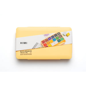 Estojo de Tinta Guache Himi - 18 Cores - Amarelo