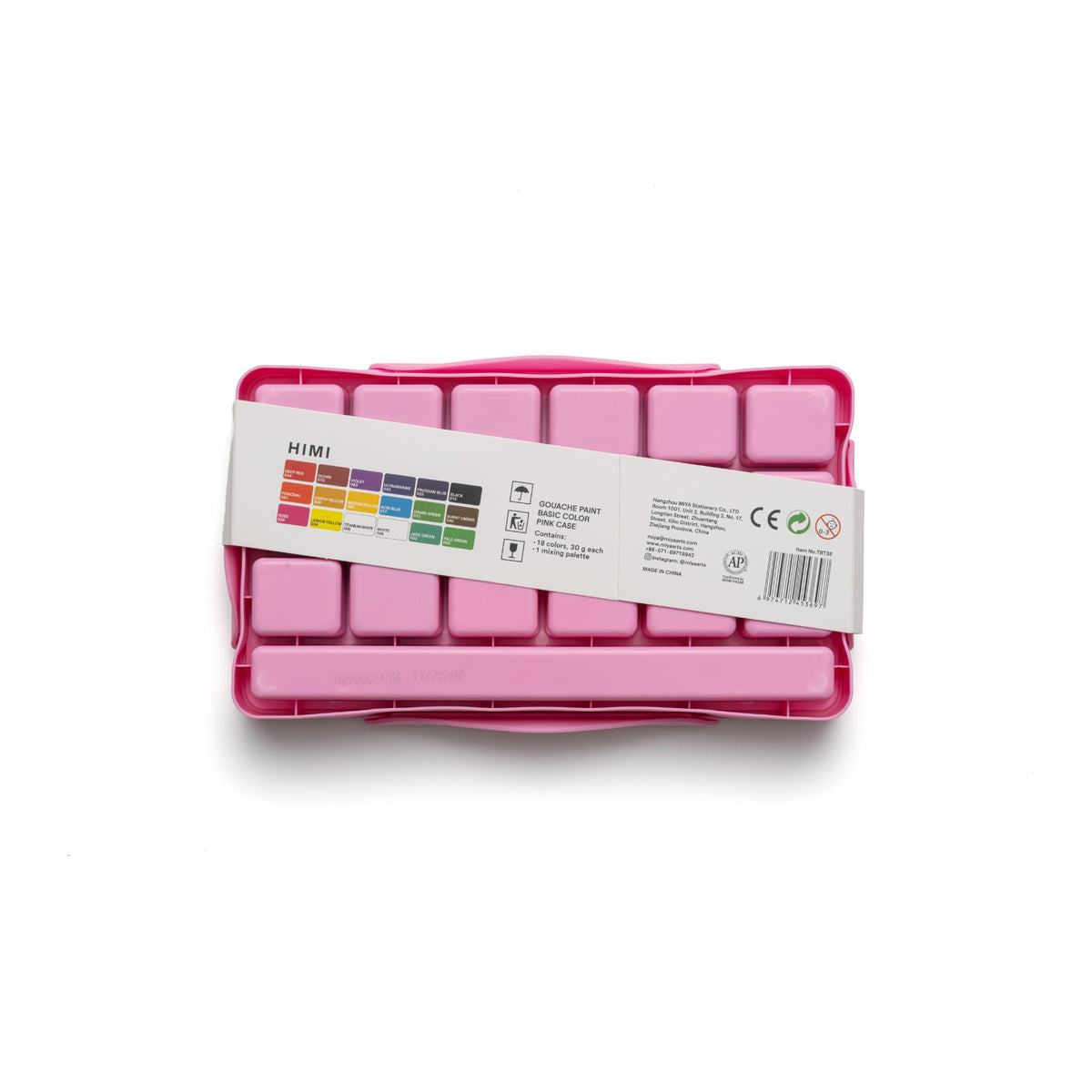 Estojo de Tinta Guache Himi - 18 Cores - Rosa HIMI