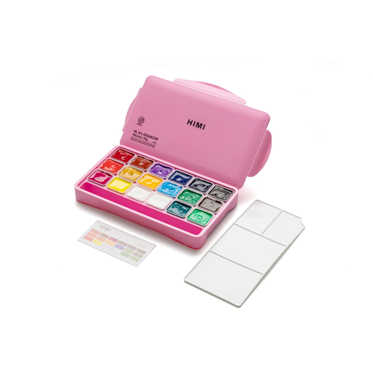 Estojo de Tinta Guache Himi - 18 Cores - Rosa HIMI
