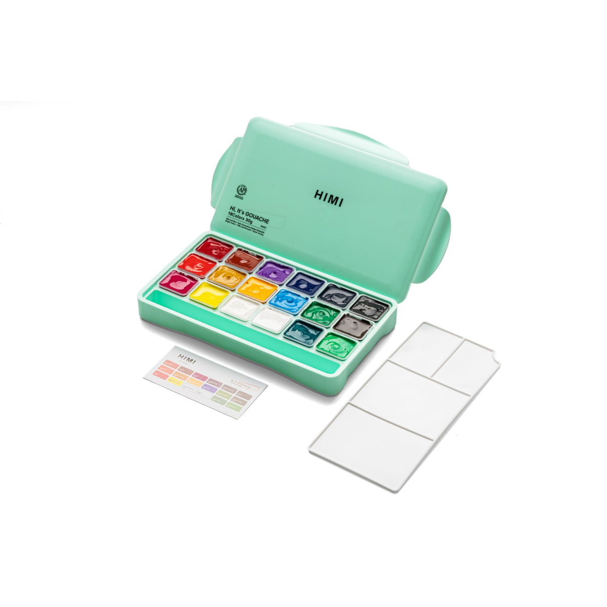 Estojo de Tinta Guache Himi - 18 Cores - Verde HIMI