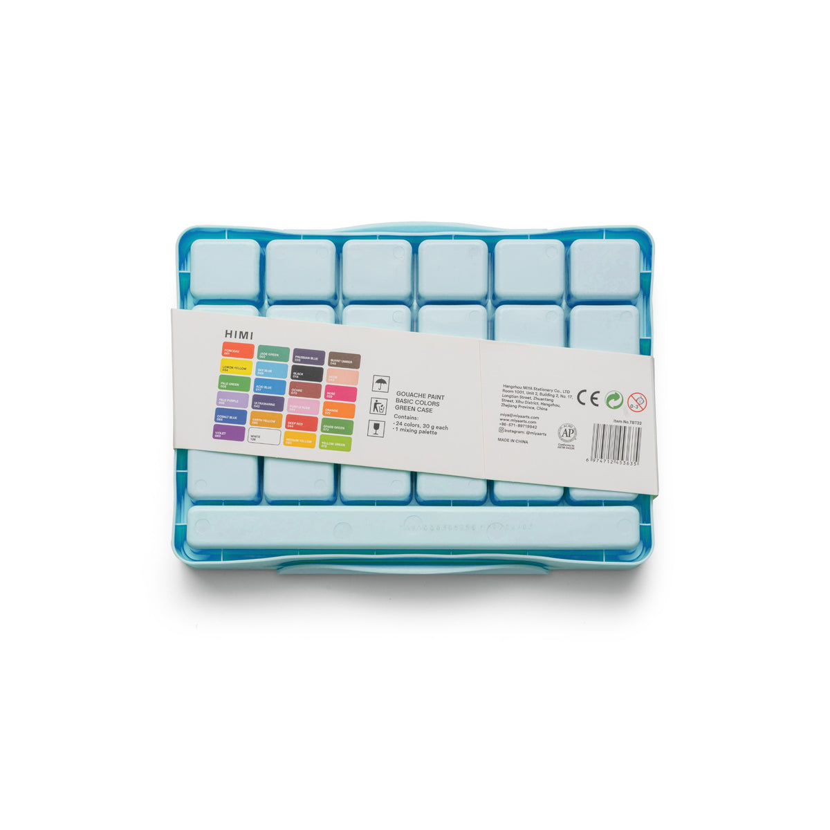 Estojo de Tinta Guache Himi - 24 Cores - Azul HIMI