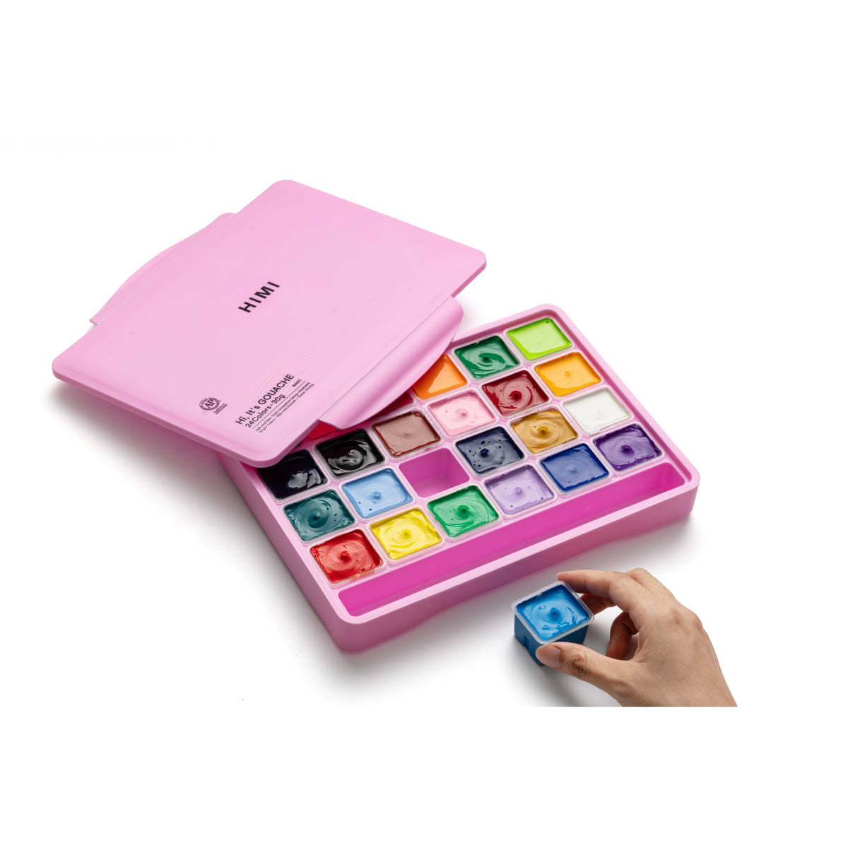 Estojo de Tinta Guache Himi - 24 Cores - Pink HIMI