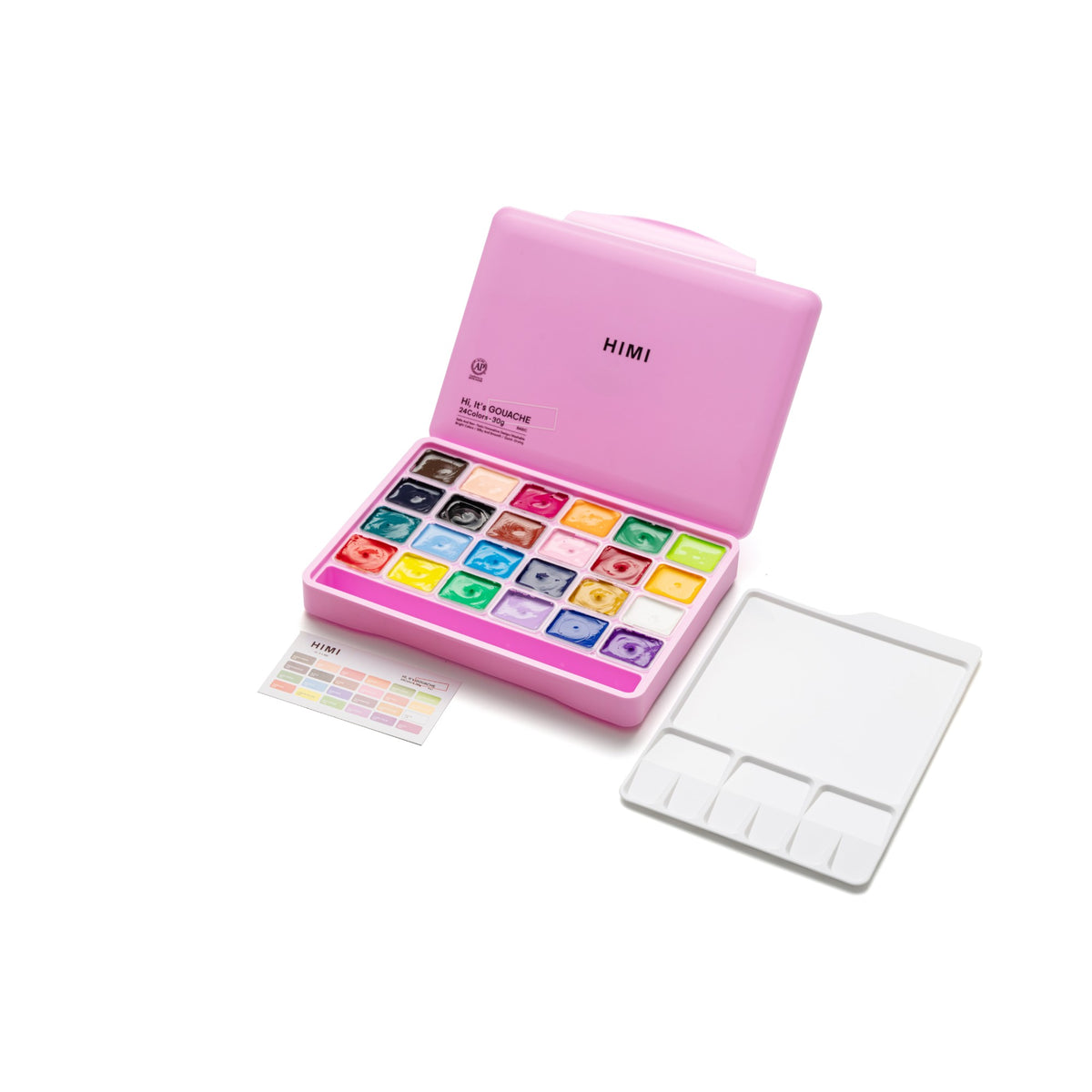 Estojo de Tinta Guache Himi - 24 Cores - Pink HIMI