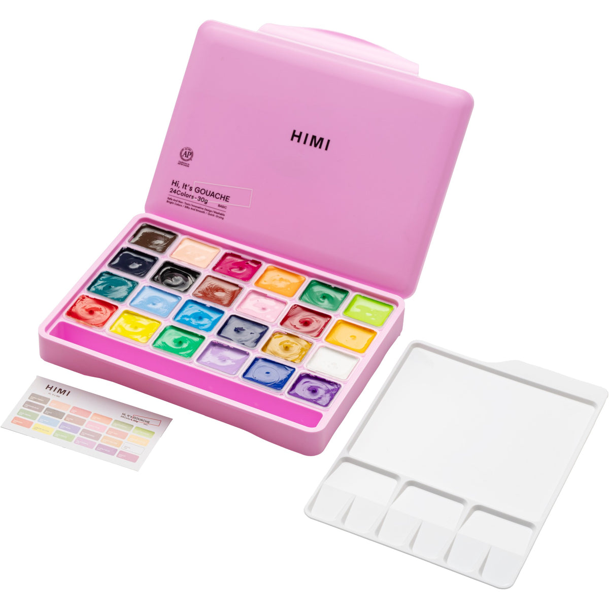 Estojo de Tinta Guache Himi - 24 Cores - Pink HIMI