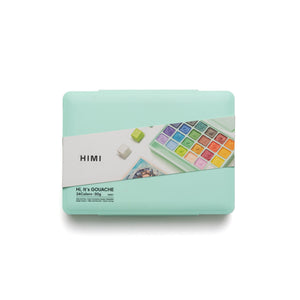 Estojo de Tinta Guache Himi - 24 Cores - Verde
