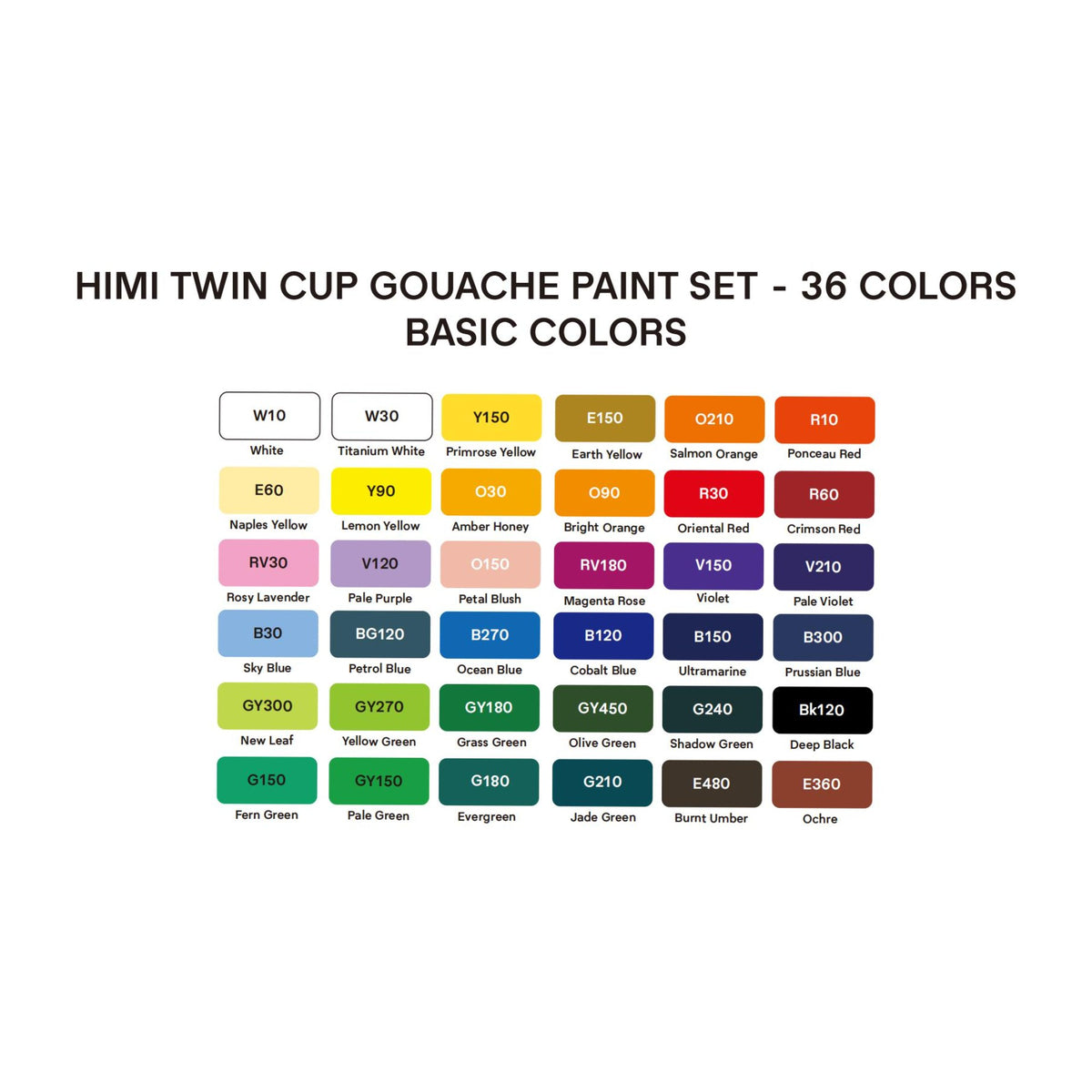Estojo de Tinta Guache Himi - 36 Cores - Roxo HIMI