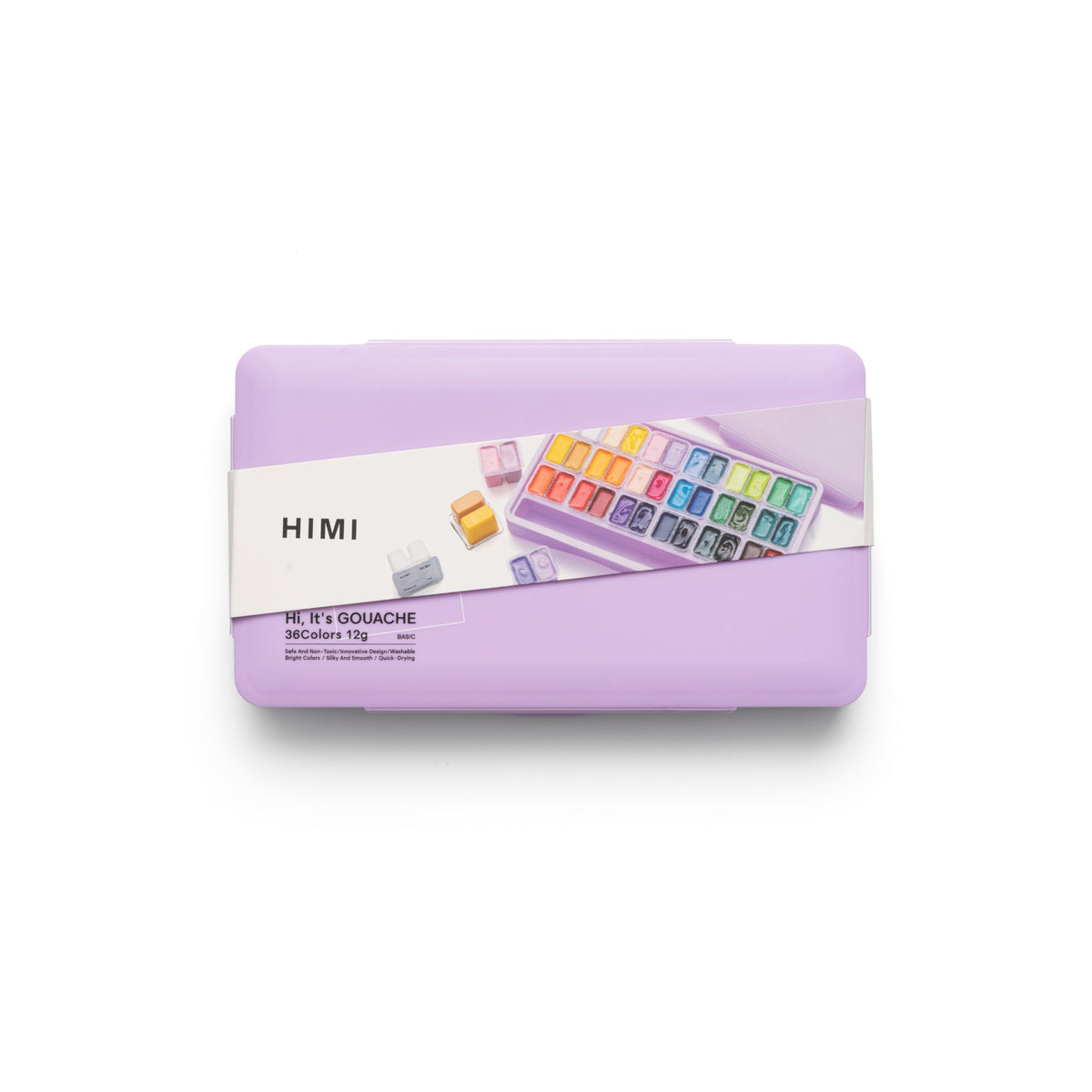 Estojo de Tinta Guache Himi - 36 Cores - Roxo HIMI