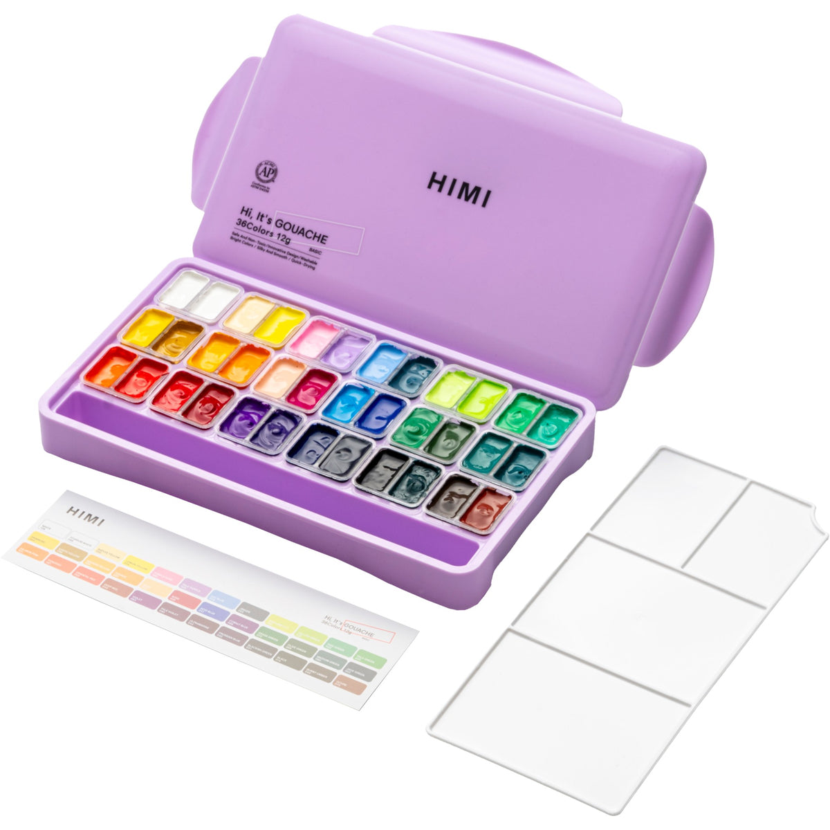 Estojo de Tinta Guache Himi - 36 Cores - Roxo HIMI