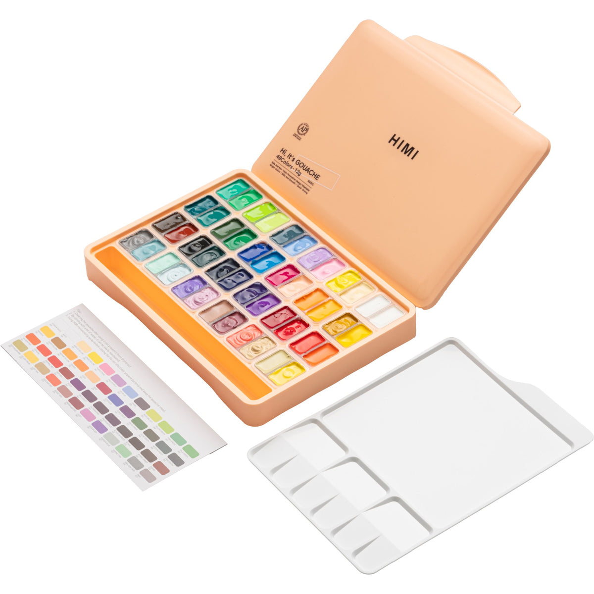 Estojo de Tinta Guache Himi - 48 Cores - Peach HIMI