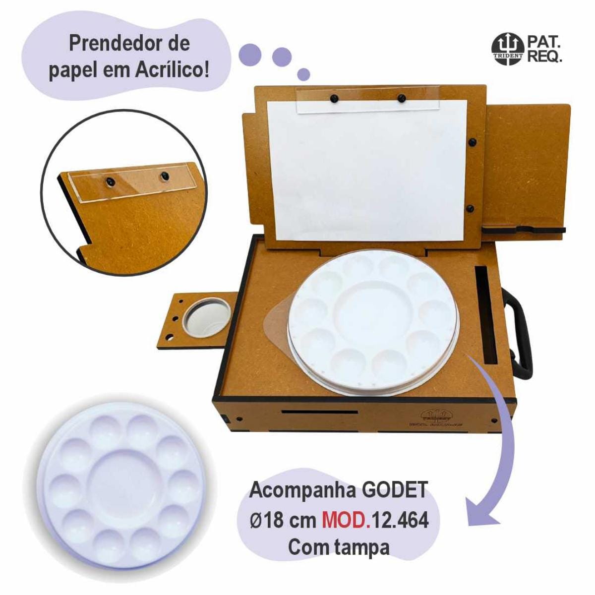 Estojo Portátil Para Aquarela - Tamanho A5 - Trident Trident