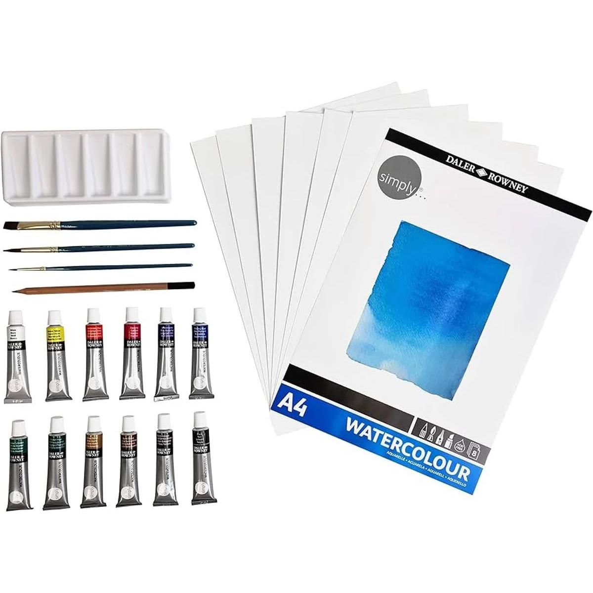 Kit Aquarela Daler & Rowney - Simply - 25 Itens