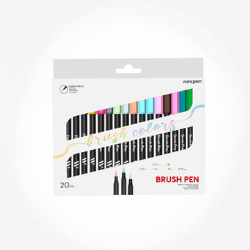 Brush Pen Newpen 20 Cores