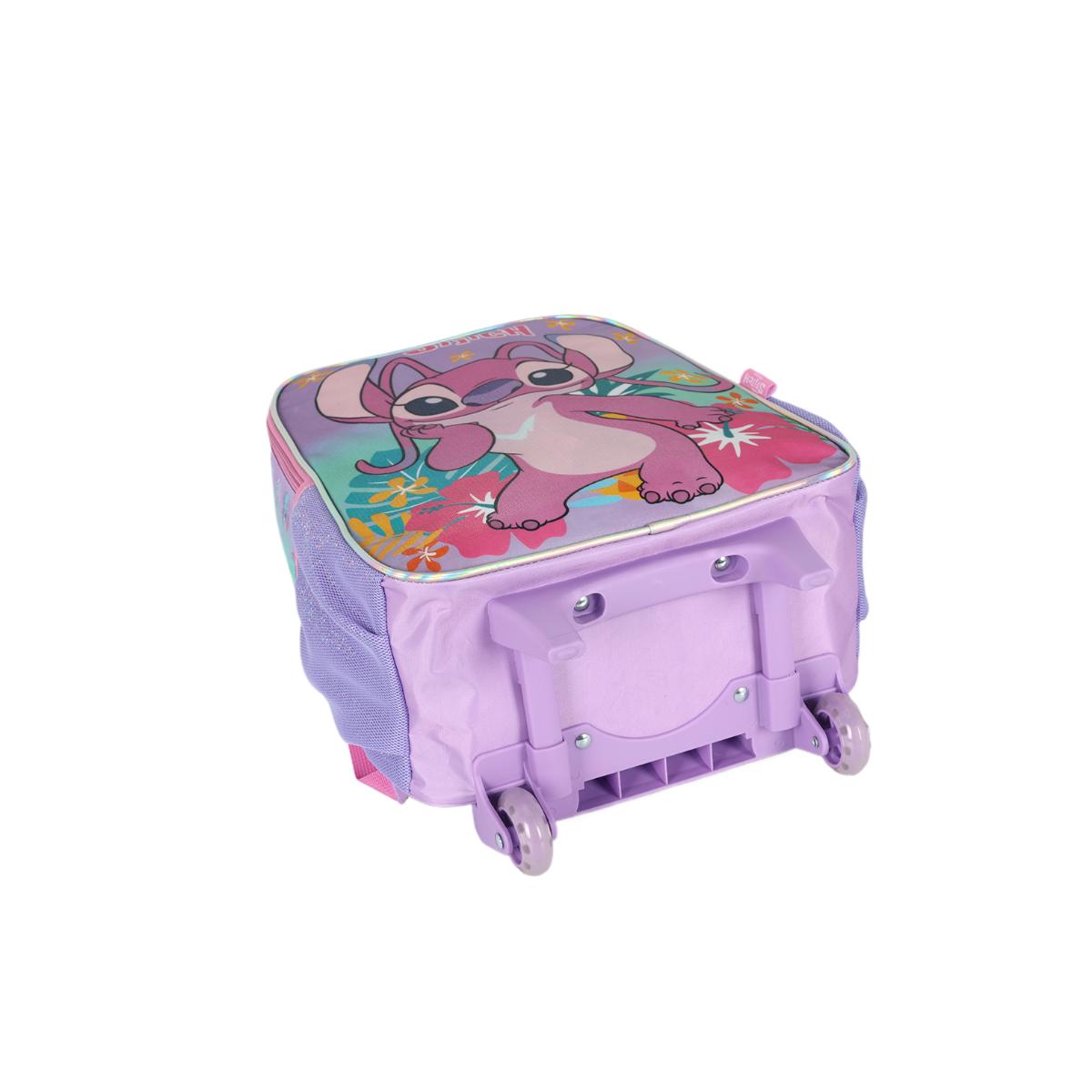 Mochila com Rodas Stitch Angel - Rosa