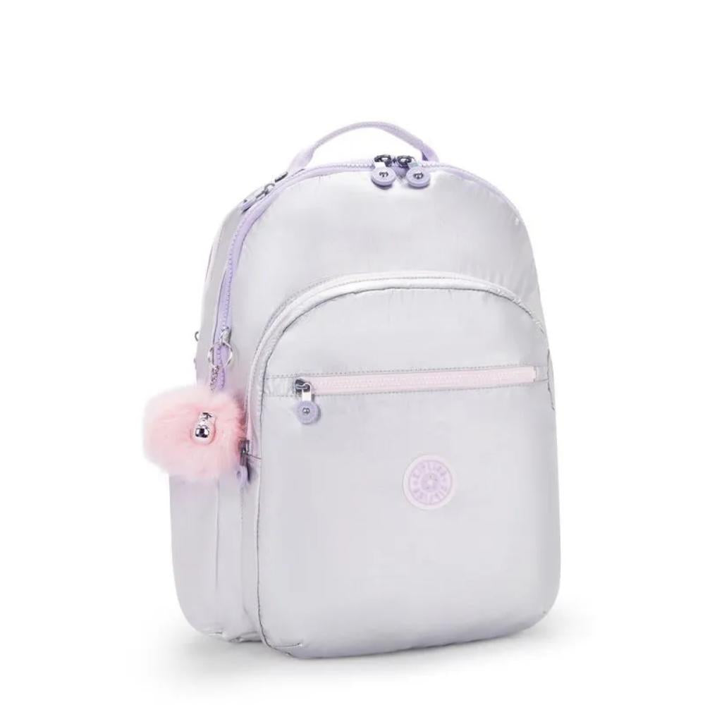 Mochila Kipling Seoul XL - Silver Glow Metallic