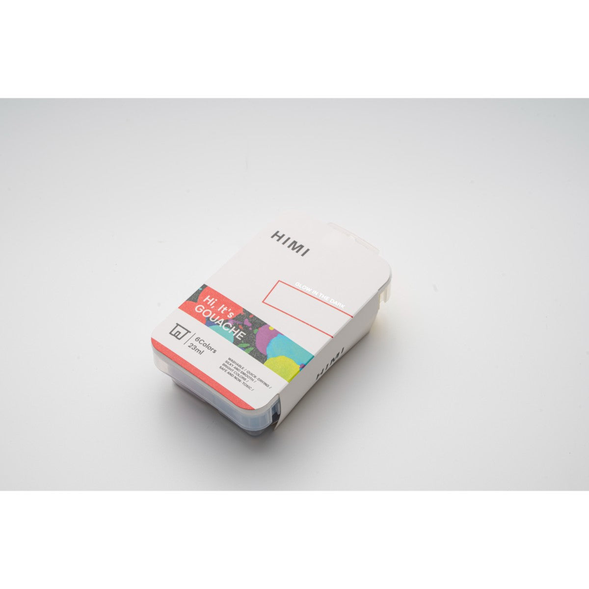 Tinta Guache HIMI 6 Cores Fluorescentes 23ml – Estojo Branco