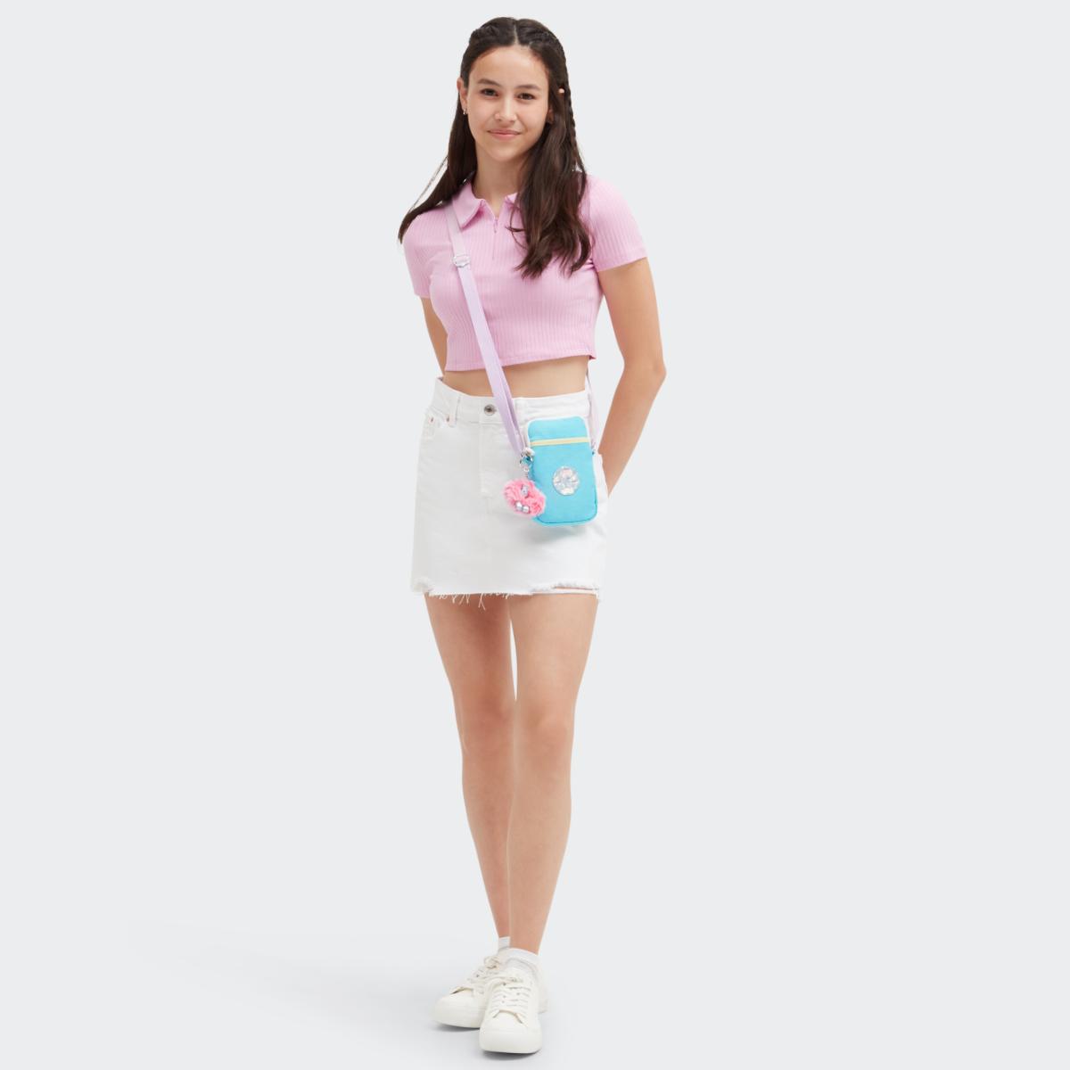 Bolsa Transversal Kipling Tally - Blue Sea Mix