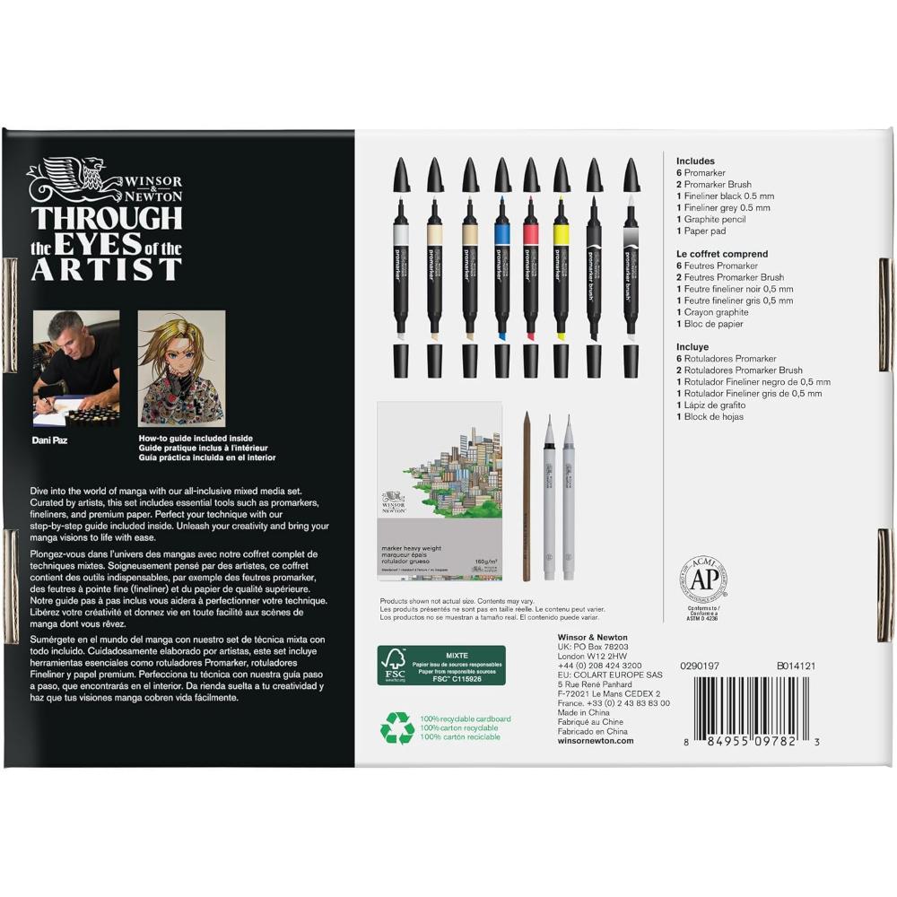 Kit de Desenho Winsor & Newton - Manga & Graphic Art - 0290197