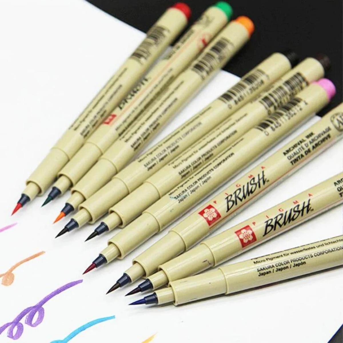 Caneta Pigma Graphic Brush - Ponta Pincel - Preto - Sakura