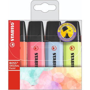 Stabilo Boss Pastel 4 Cores - Tons Pastel