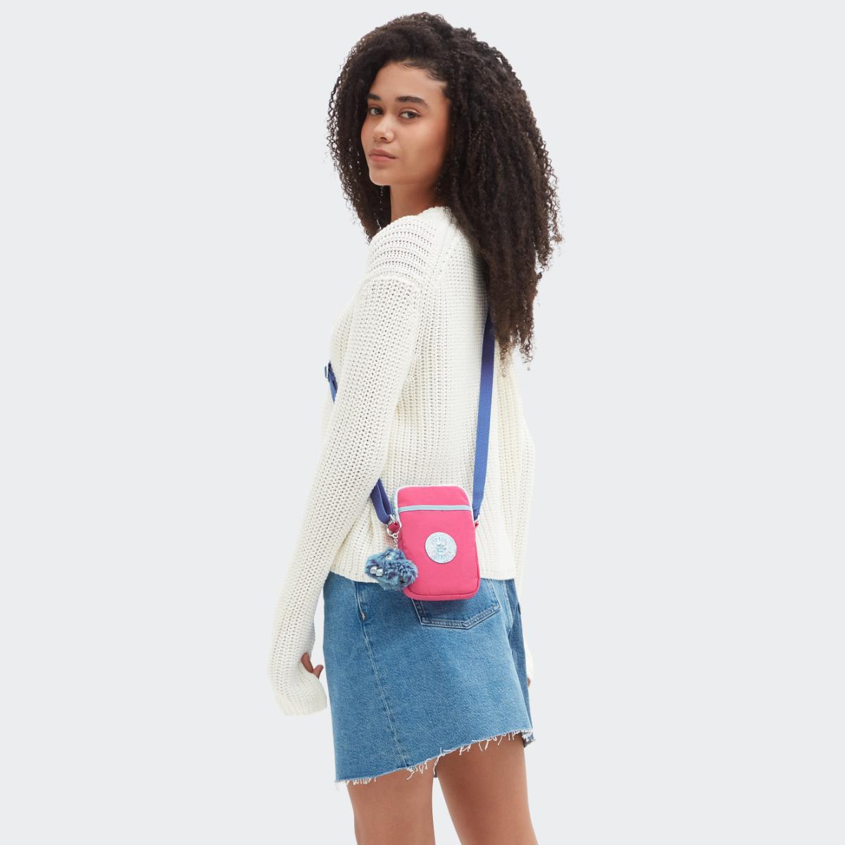Bolsa Transversal Kipling Tally - Happy Pink Mix