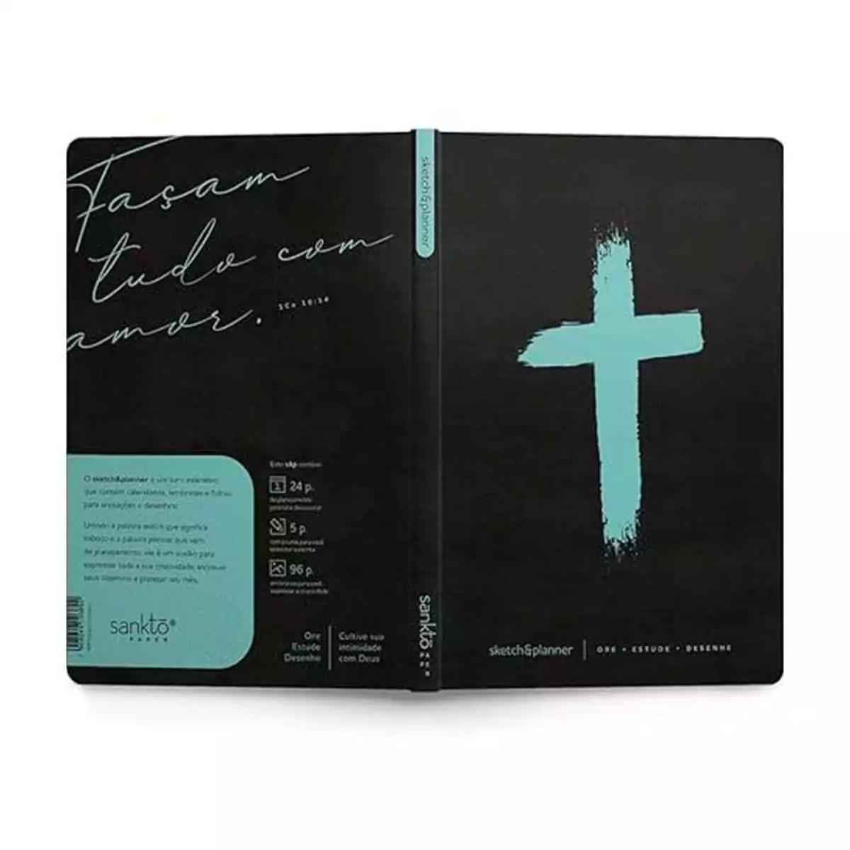 Planner Cristão Sketch e Planner - Cruz Menta - Sankto