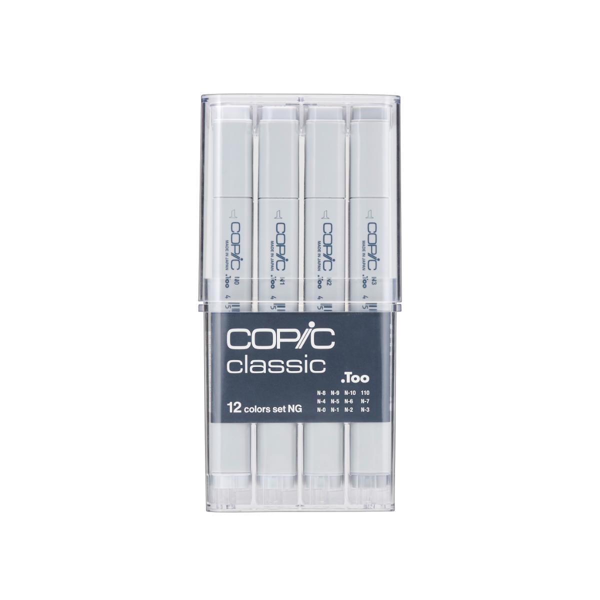 Copic Classic - Estojo com 12 Tons de Cinza - Neutral Grey