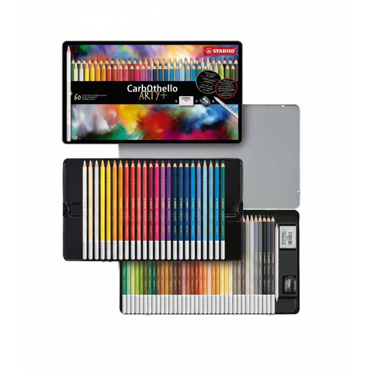 Lápis de Cor Pastel Aquarelável - Stabilo CarbOthello - 60 Cores