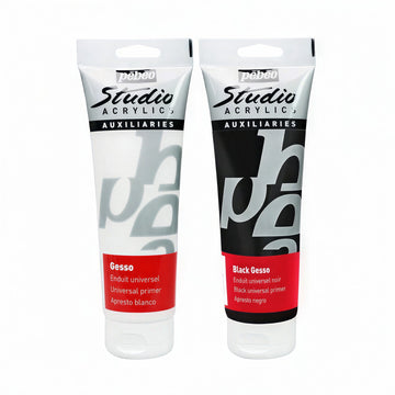 Gesso Acrílico Pébéo Studio Acrylics - White e Black - 2x100ml Pebeo