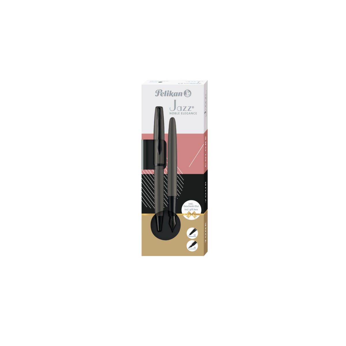 Gift Set Pelikan Jazz - Caneta Tinteiro e Esferográfica Stone Black Pelikan