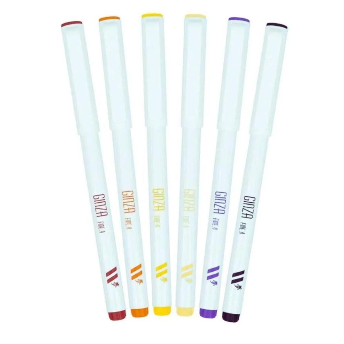Ginza Fineliner - Caneta Hidrográfica Newpen - 15 cores NewPen