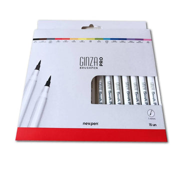 Ginza Pro - Caneta Hidrográfica Newpen - 15 cores NewPen