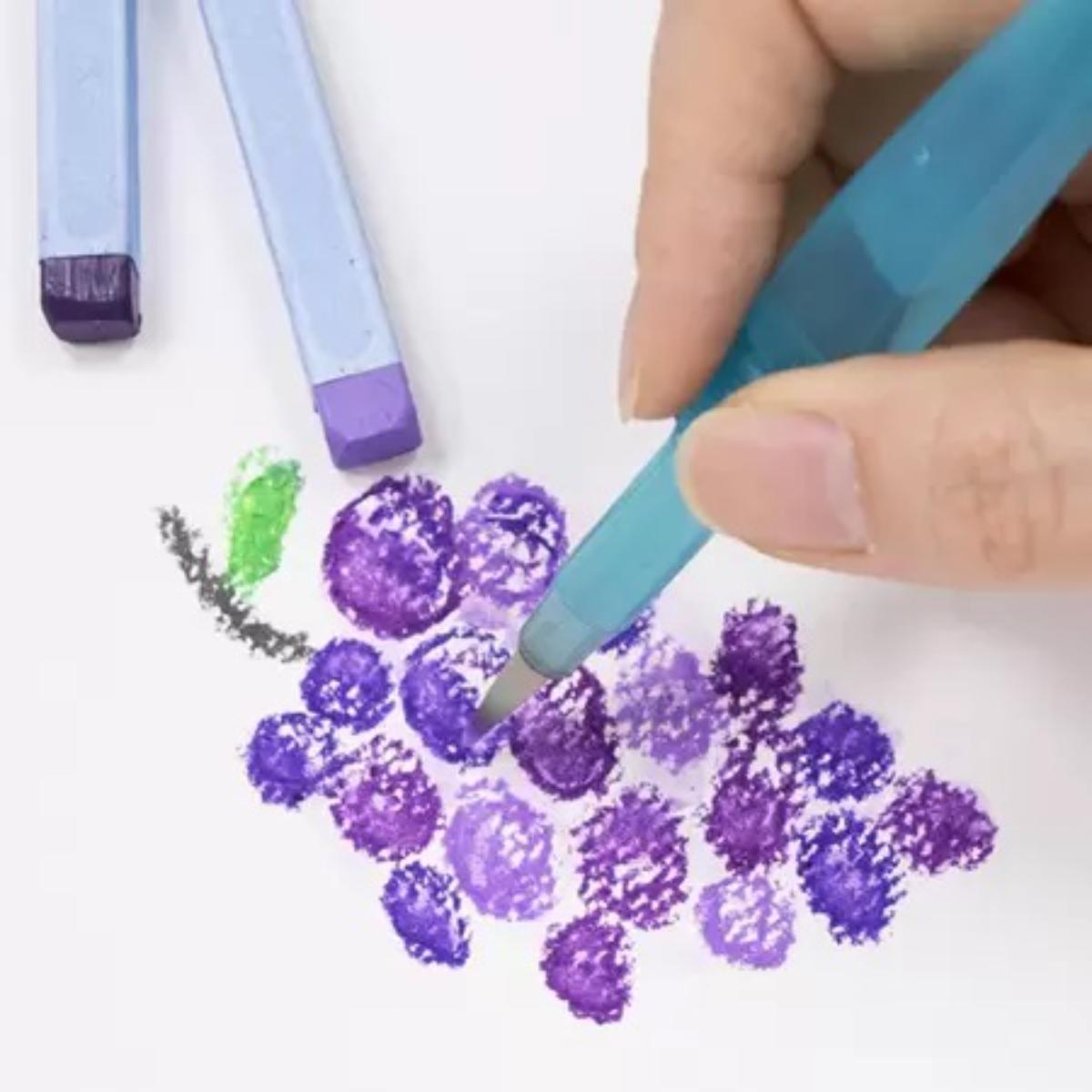 Giz Pastel Oleoso Aquarelável - Aquash Pastels - 12 Cores Livraria Skilo