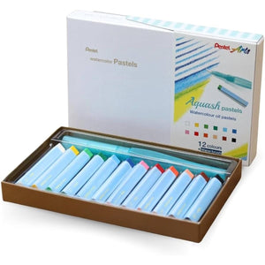 Giz Pastel Oleoso Aquarelável - Aquash Pastels - 12 Cores