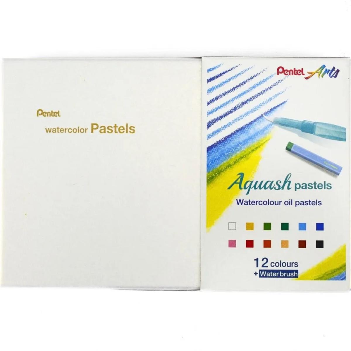 Giz Pastel Oleoso Aquarelável - Aquash Pastels - 12 Cores Livraria Skilo