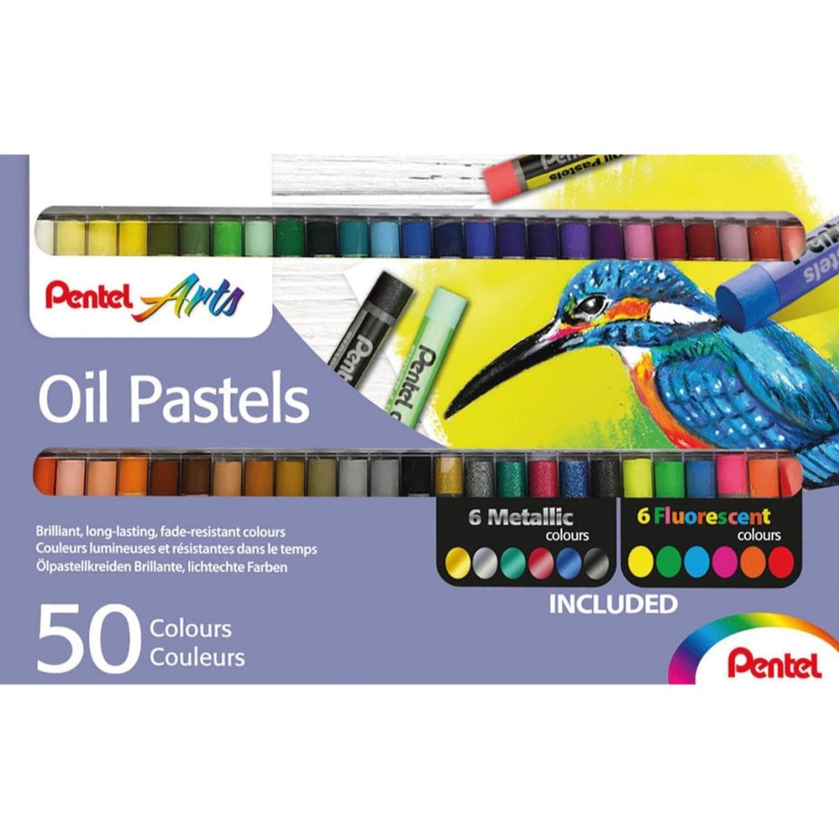 Giz Pastel Oleoso Pentel  - 50 Cores Sortidas Pentel
