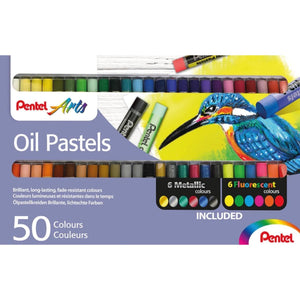Giz Pastel Oleoso Pentel  - 50 Cores Sortidas