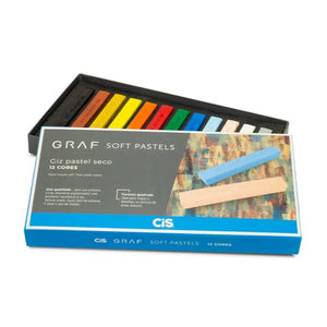 Giz Pastel Seco Cis Graf - Estojo com 12 Cores