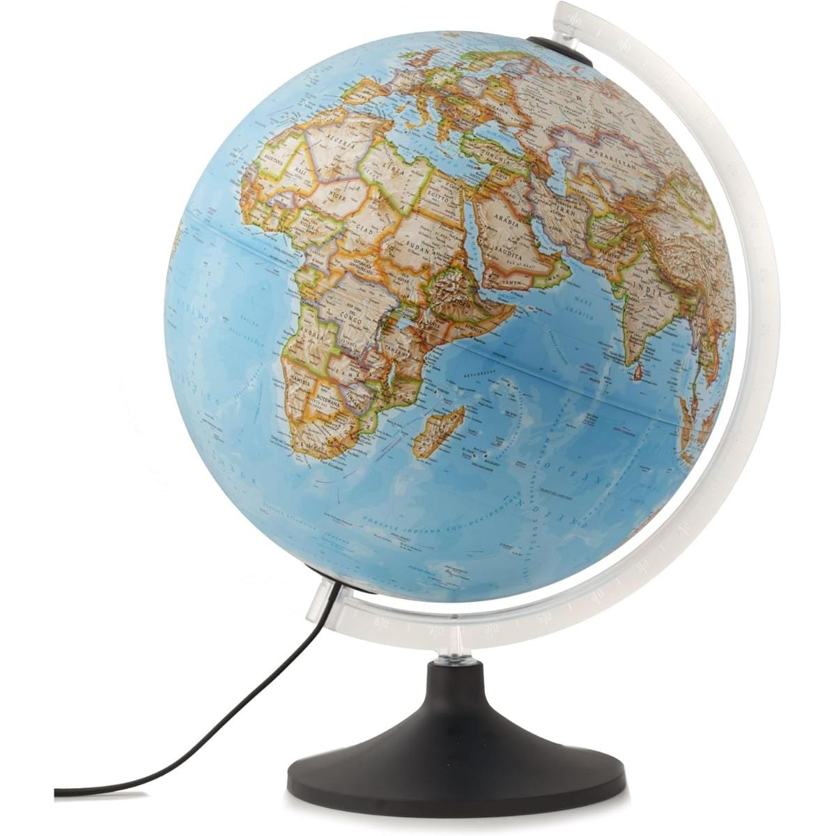 Globo Terrestre National Geographic Carbon Classic Iluminado - 30cm Tecnodidattica