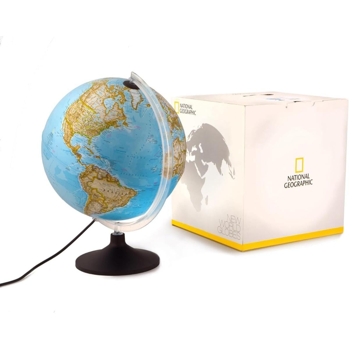 Globo Terrestre National Geographic Carbon Classic Iluminado - 30cm Tecnodidattica
