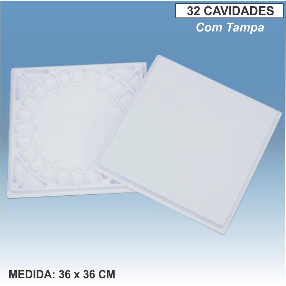 Godê  com Tampa - 32 Cavidades - Trident 12469 Trident