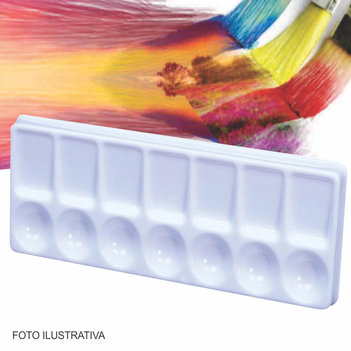 Godê  Plástico Trident - 14 Cavidades 24x9cm - Modelo 12459 Trident