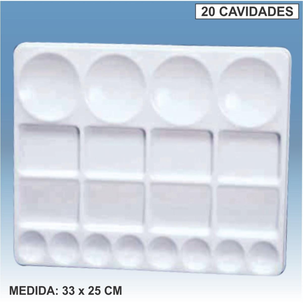 Godê  Plástico Trident - 20 Cavidades 33x25cm - Modelo 12454 Trident
