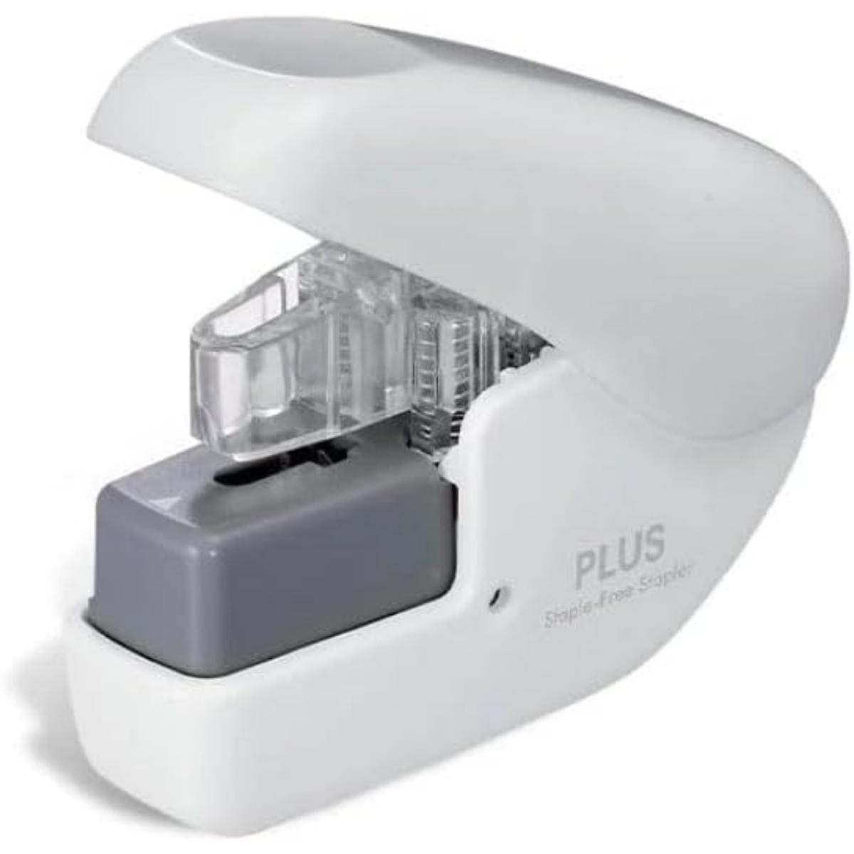 Grampeador Sem Grampo Pequeno - Plus Branco Plus